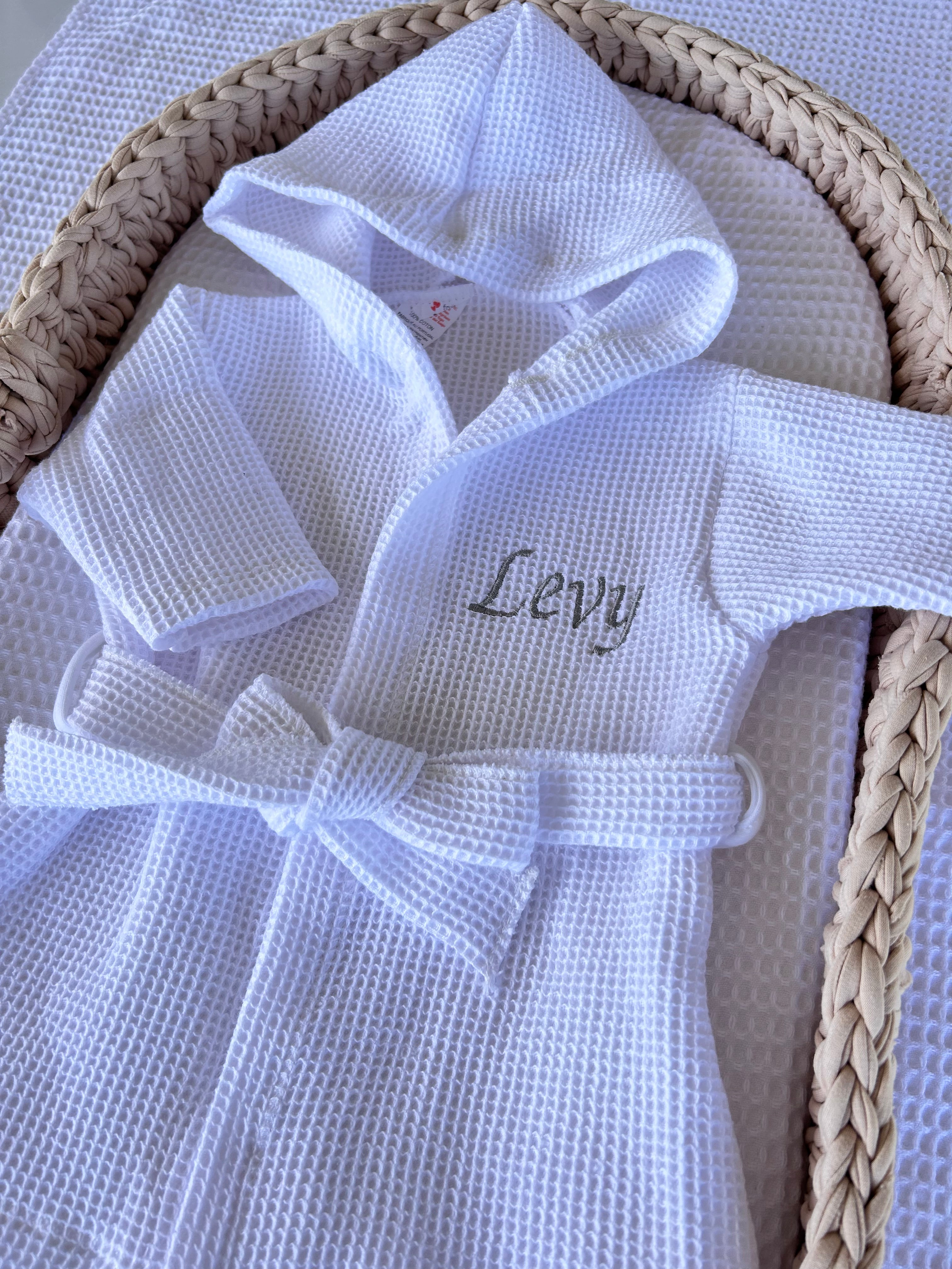 Peignoir nid d'abeille