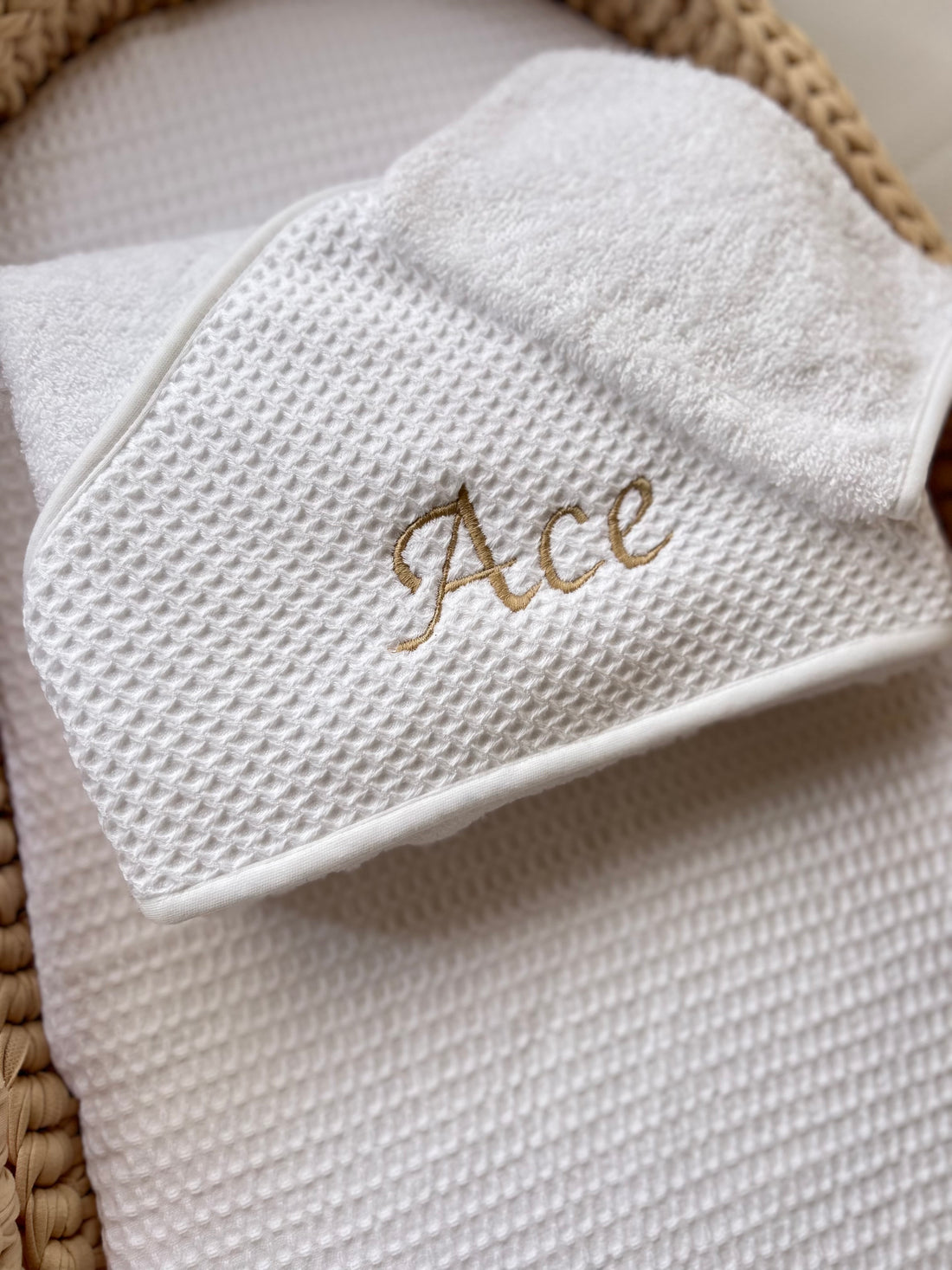 Cape de bain nid d'abeilles