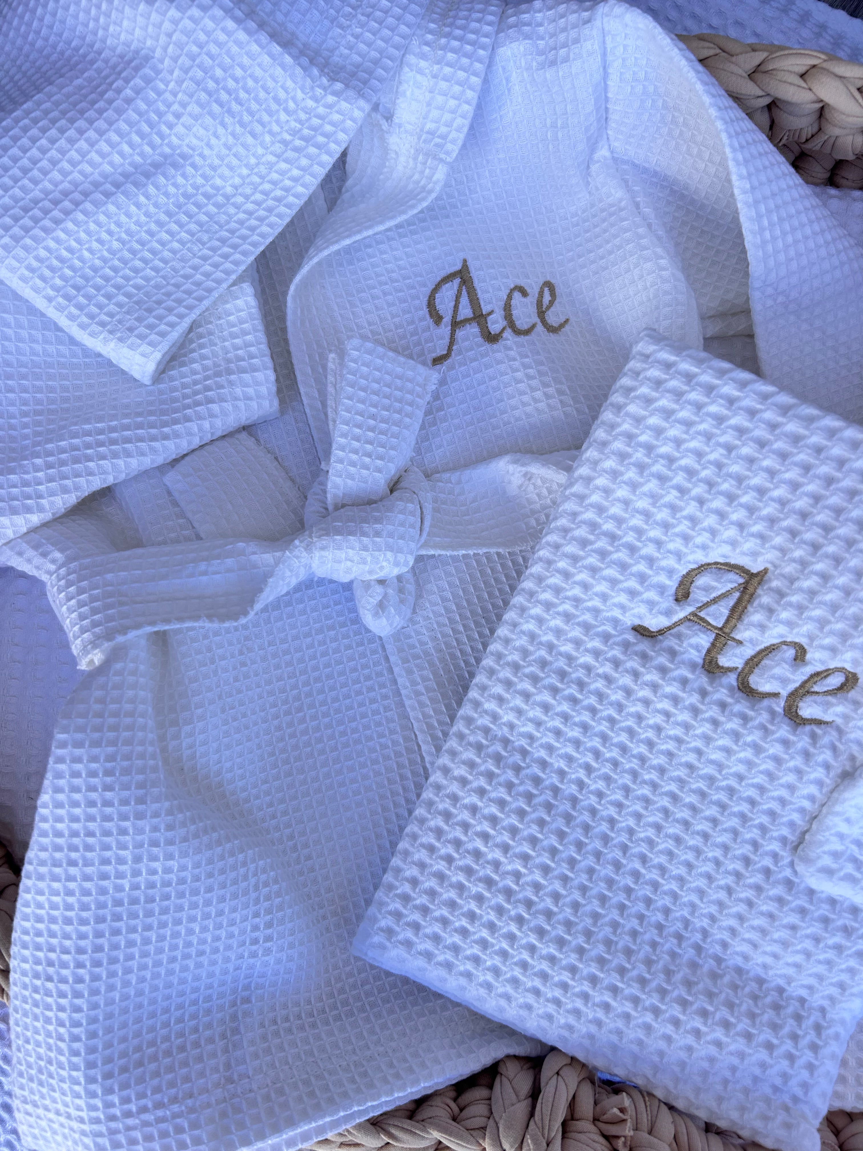 Peignoir nid d'abeille