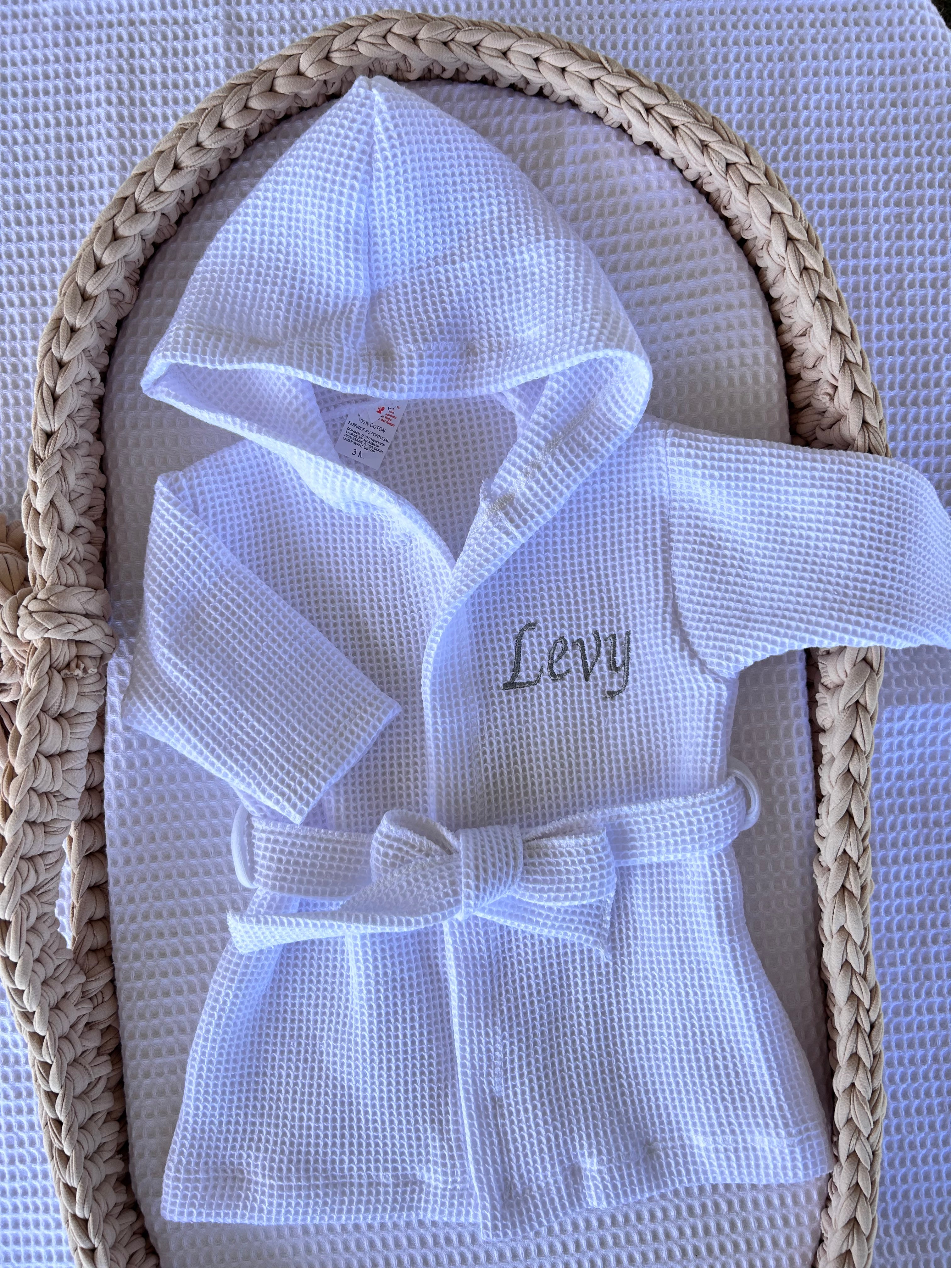 Peignoir nid d'abeille