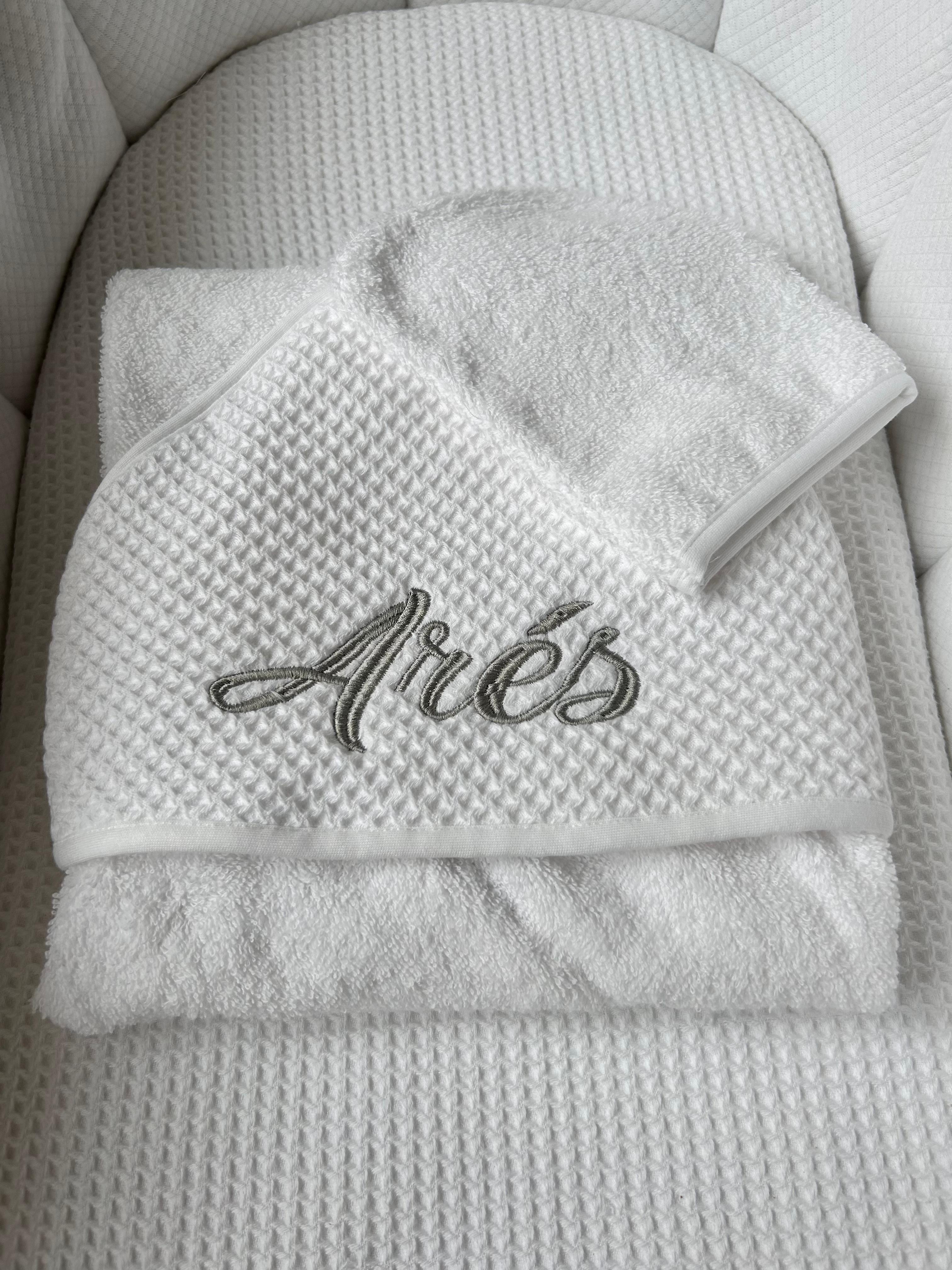 Cape de bain nid d'abeilles